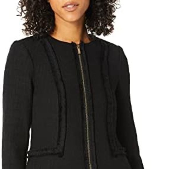 Brand New Women's Karl Lagerfeld Black Tweed Blazer Jacket - Picture 16 of 16